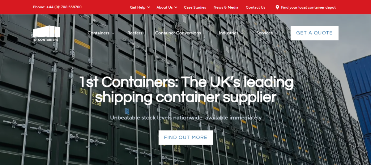 1stContainers.co.uk relaunched